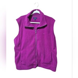 Tommy Hilfiger Women’s Fleece‎ Zip-Up Vest XXL Magenta Purple